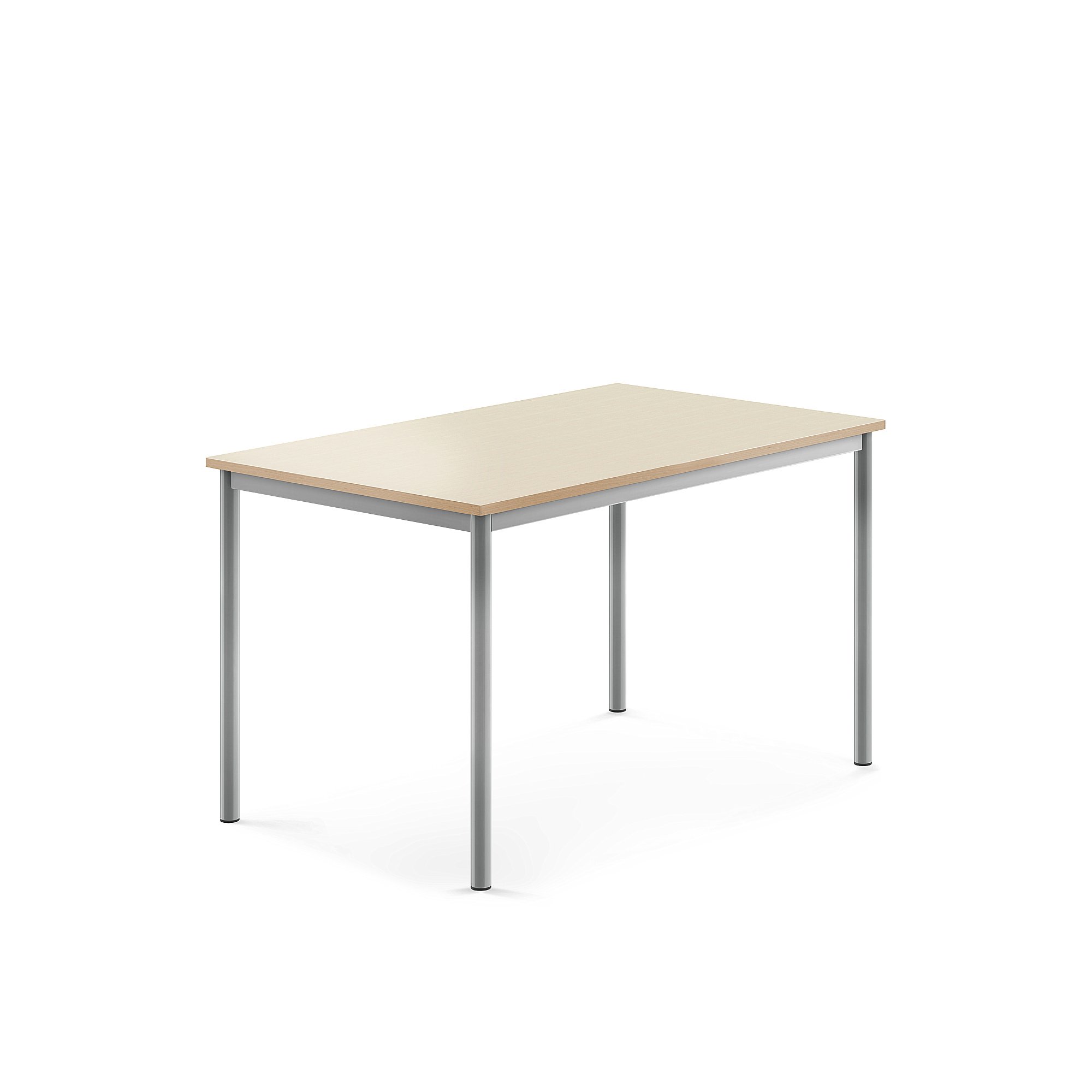Stůl BORÅS, 1200x800x720 mm, stříbrné nohy, HPL deska, bříza