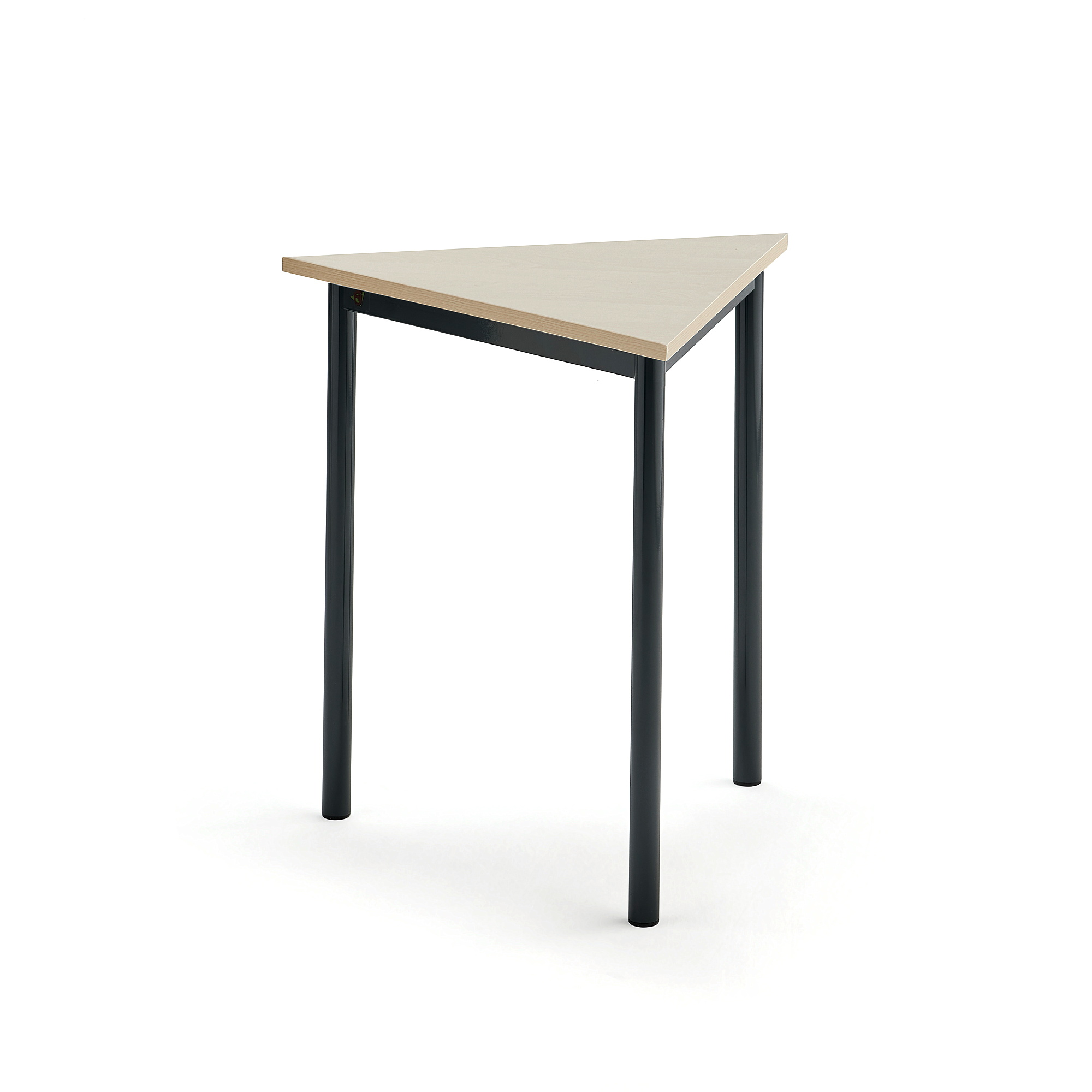 Stůl SONITUS TRIANGEL, 700x700x720 mm, antracitově šedé nohy, HPL deska tlumící hluk, bříza