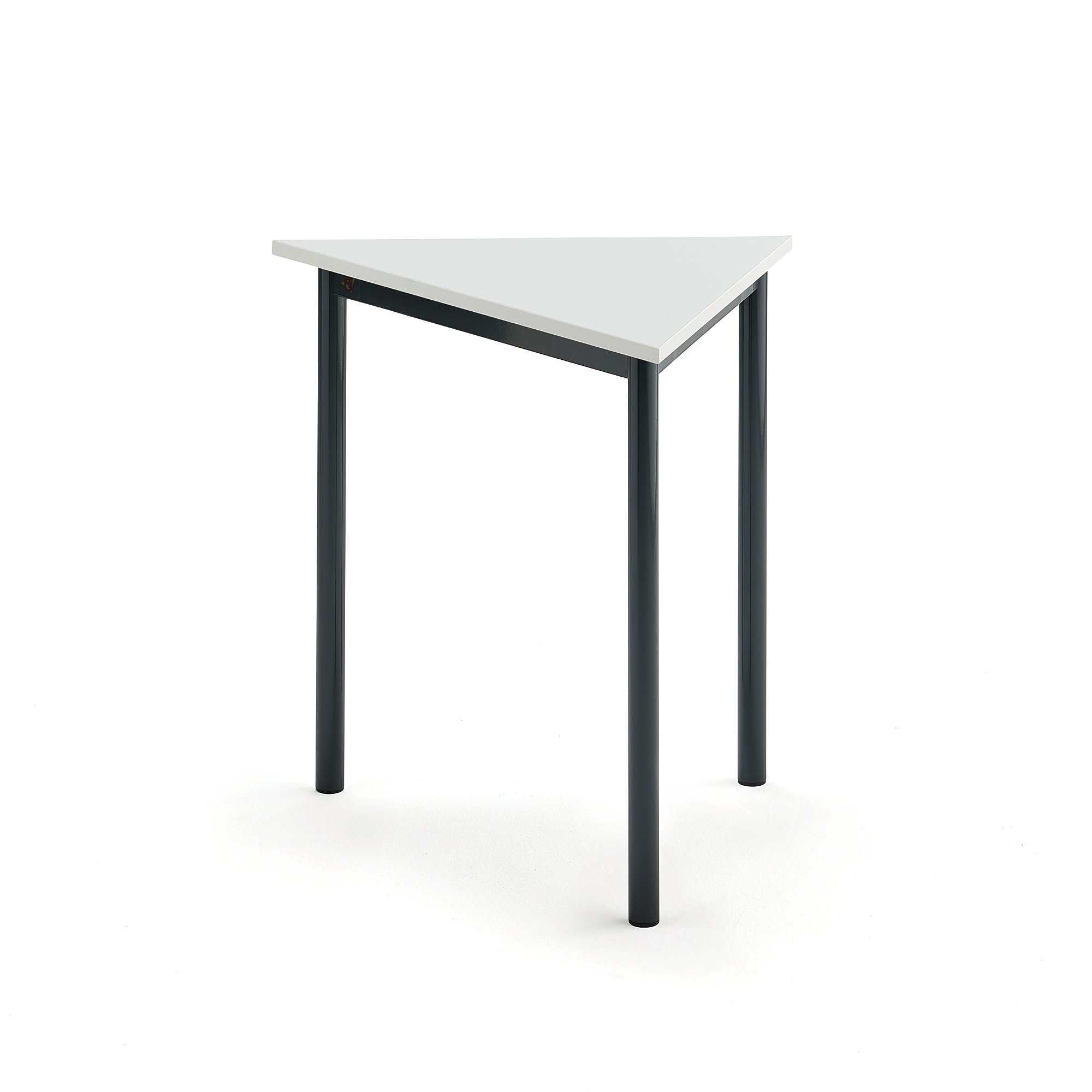 Stůl BORÅS TRIANGEL, 800x700x720 mm, antracitově šedé nohy, HPL deska, bílá
