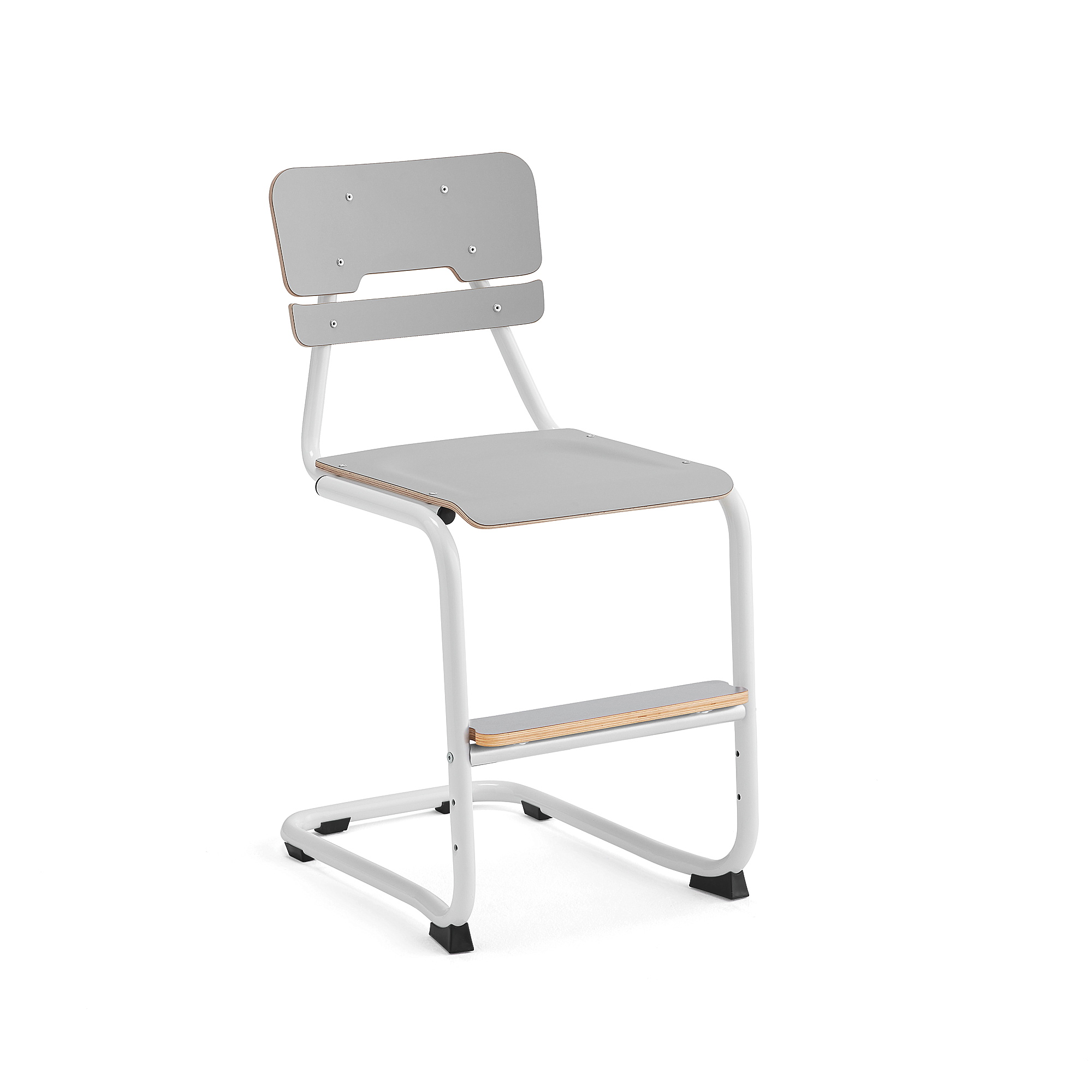 Školní židle LEGERE III, výška 500 mm, bílá, šedá