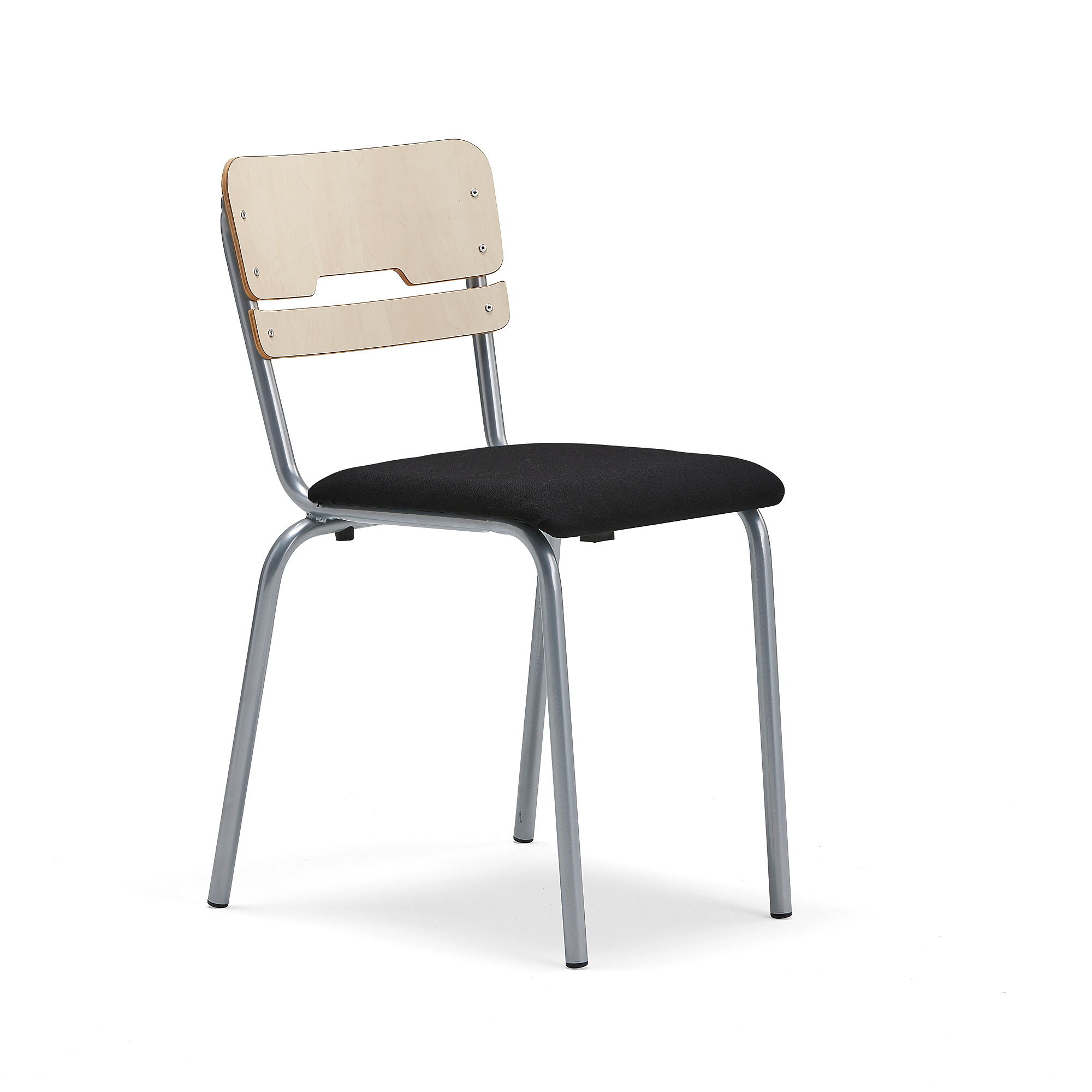 Školní židle SCIENTIA, sedák 390x390 mm, výška 460 mm, bříza, černý potah