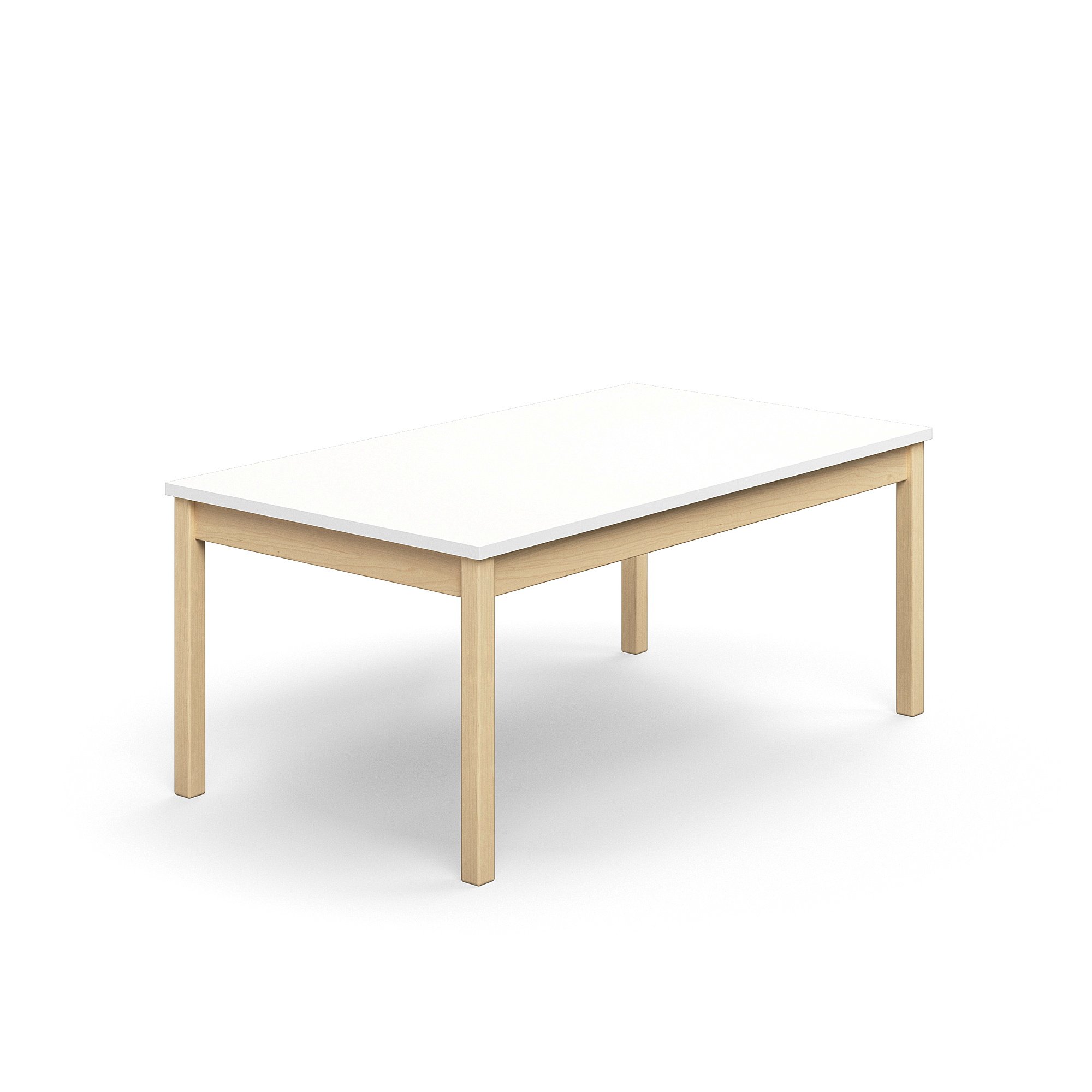 Stůl DECIBEL, 1400x800x590 mm, akustická HPL deska, bříza/bílá