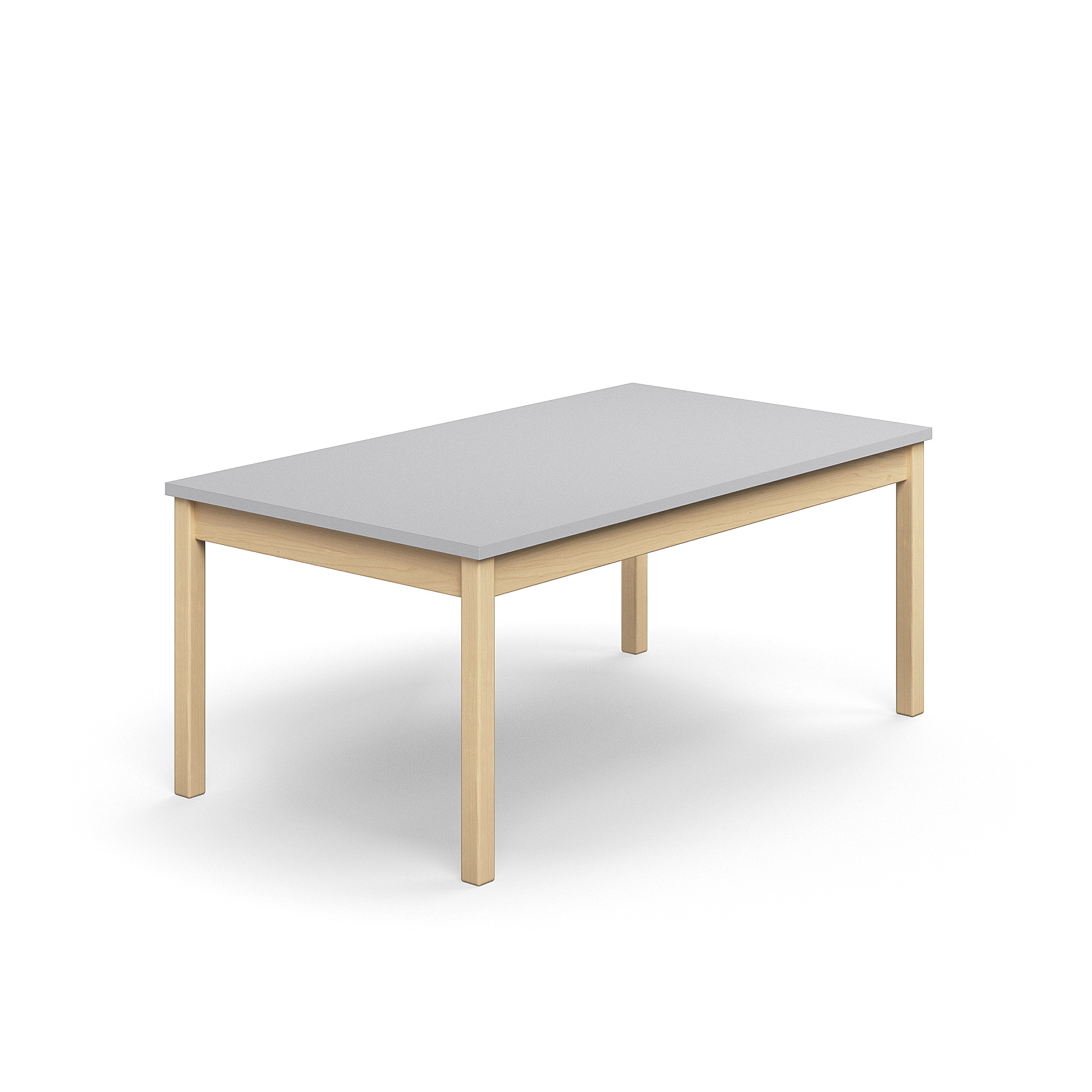 Stůl DECIBEL, 1400x800x590 mm, akustická HPL deska, bříza/šedá