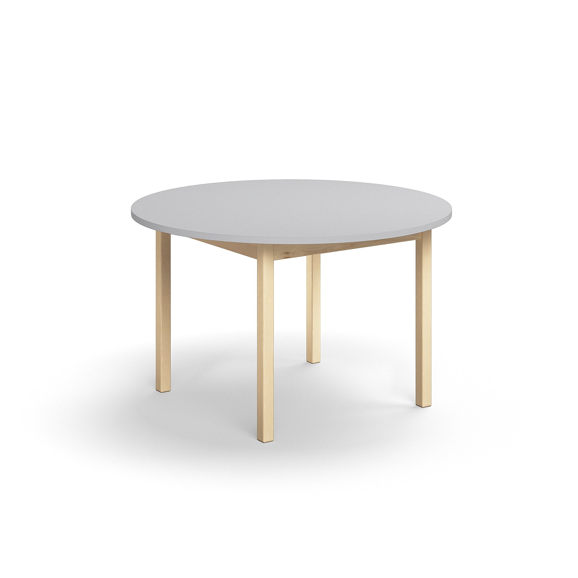 Stůl DECIBEL, Ø1200x720 mm, akustická HPL deska, bříza/šedá