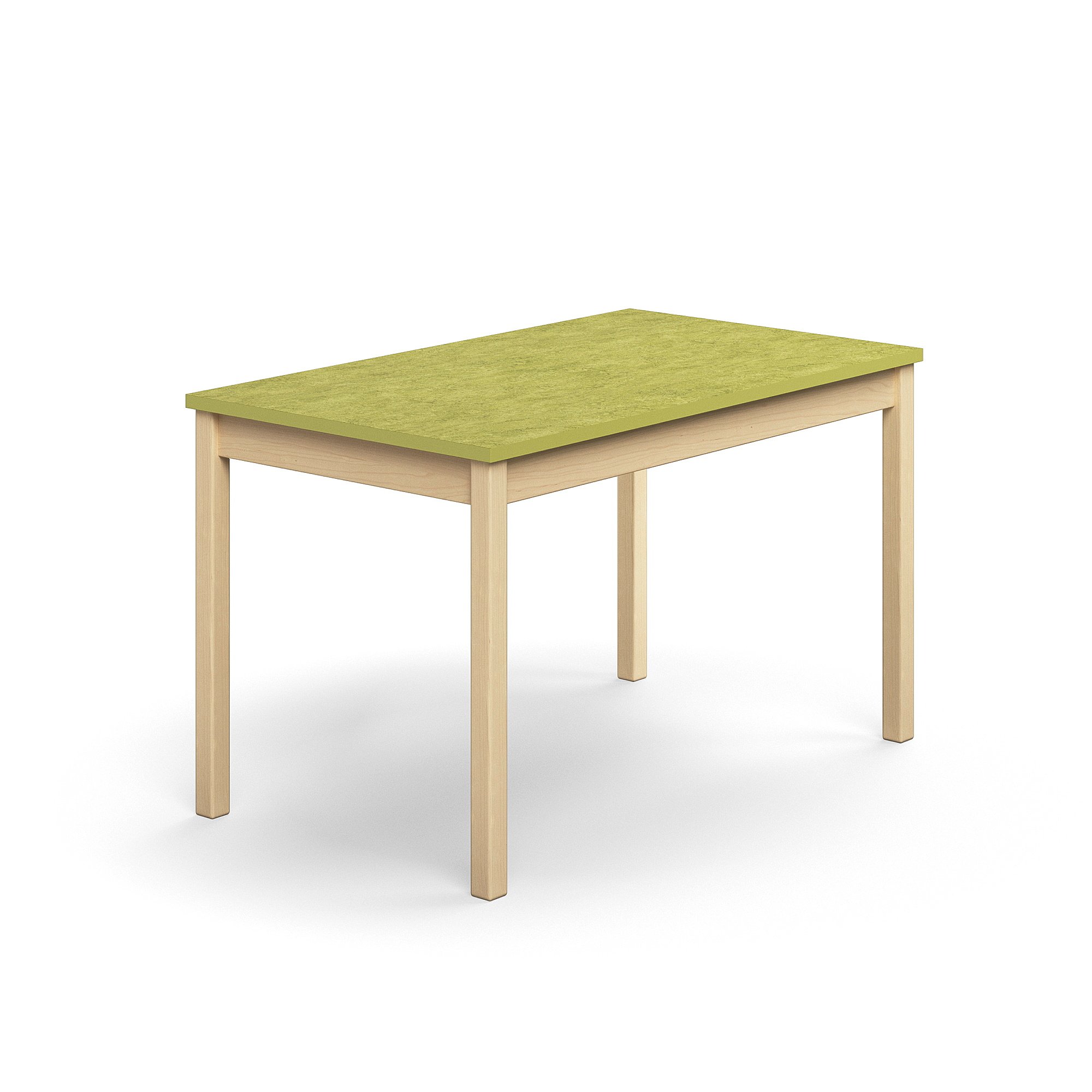 Stůl DECIBEL, 1200x700x720 mm, akustické linoleum, bříza/limetkově zelená