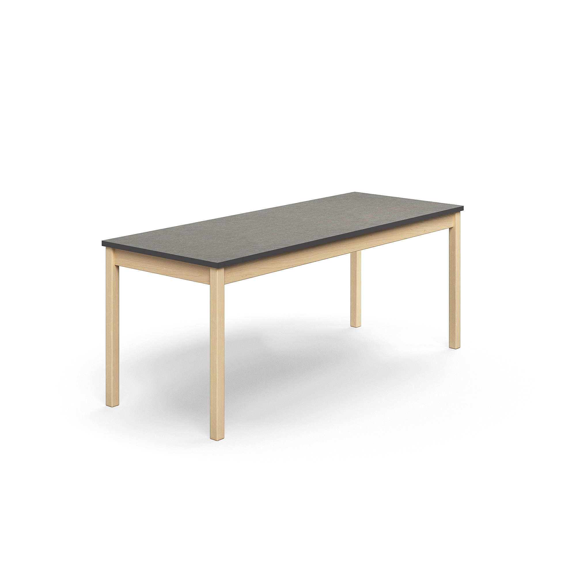 Stůl DECIBEL, 1800x700x720 mm, akustické linoleum, bříza/tmavě šedá