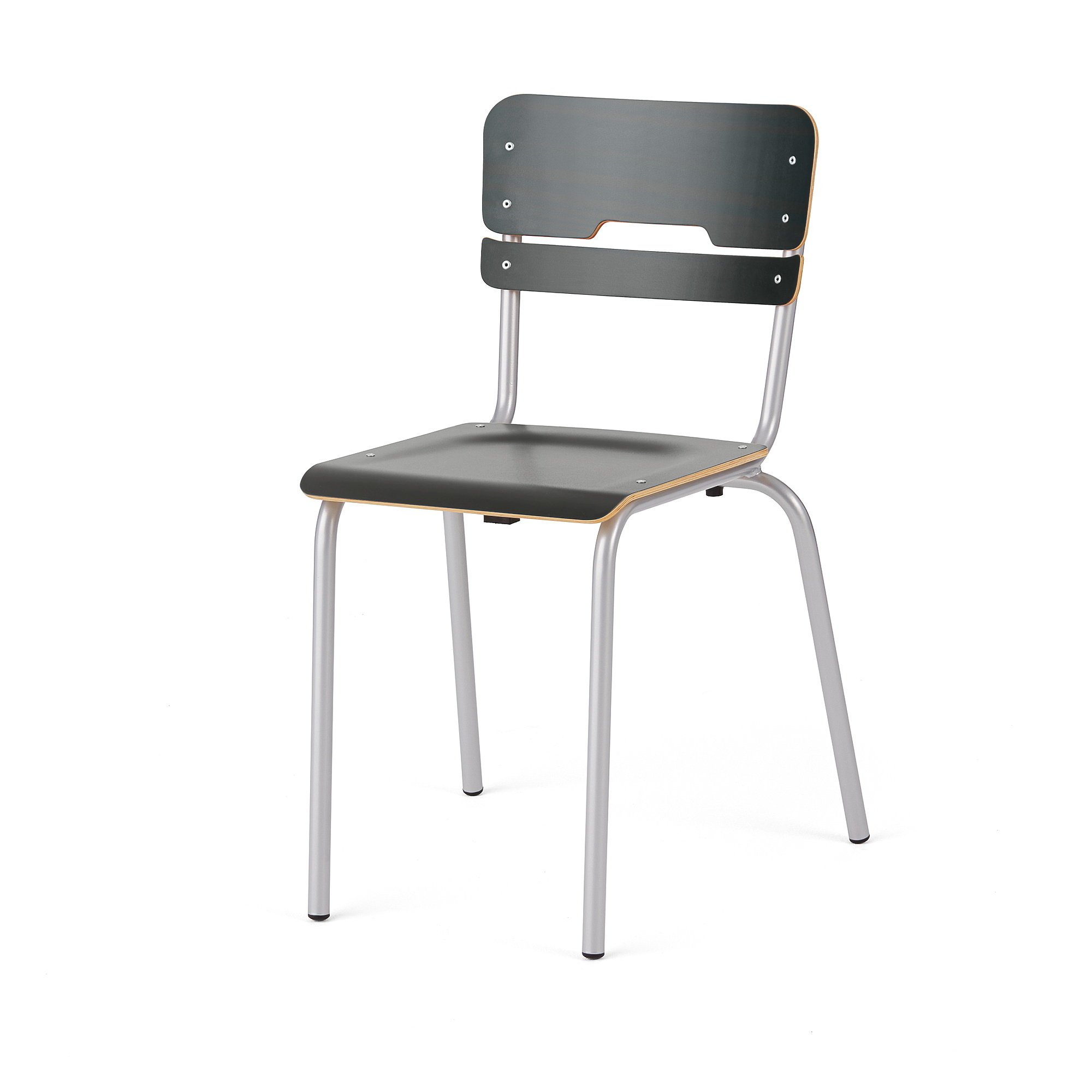 Školní židle SCIENTIA, sedák 360x360 mm, výška 460 mm, stříbrná/antracitová