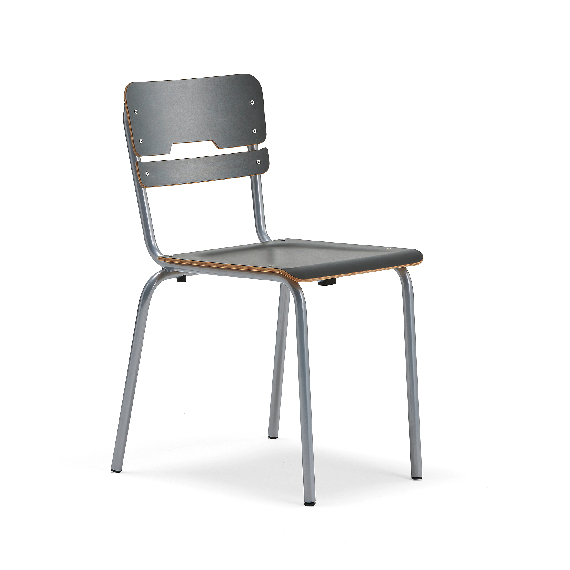 Školní židle SCIENTIA, sedák 390x390 mm, výška 460 mm, stříbrná/antracitová