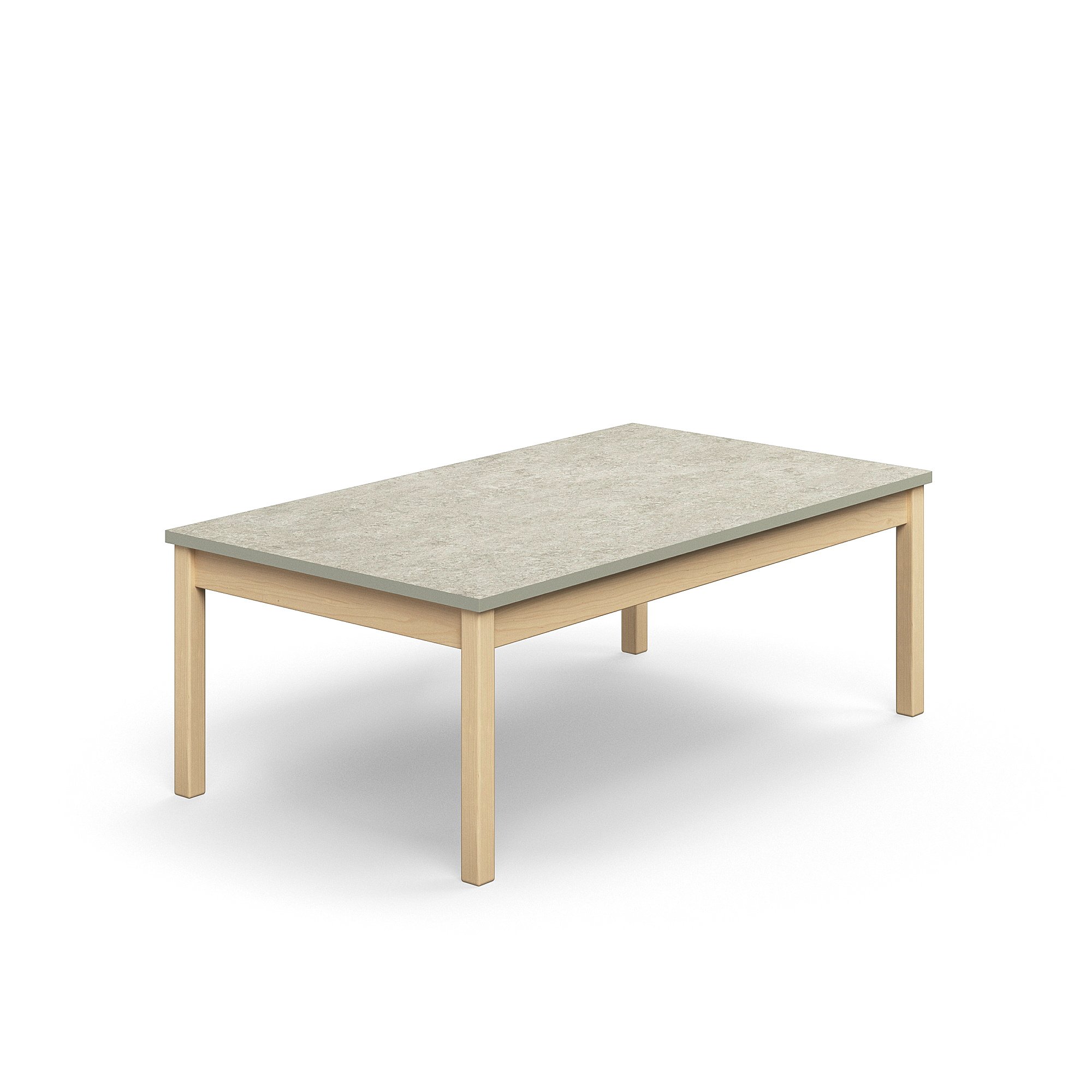 Stůl DECIBEL, 1400x800x530 mm, akustické linoleum, bříza/šedá