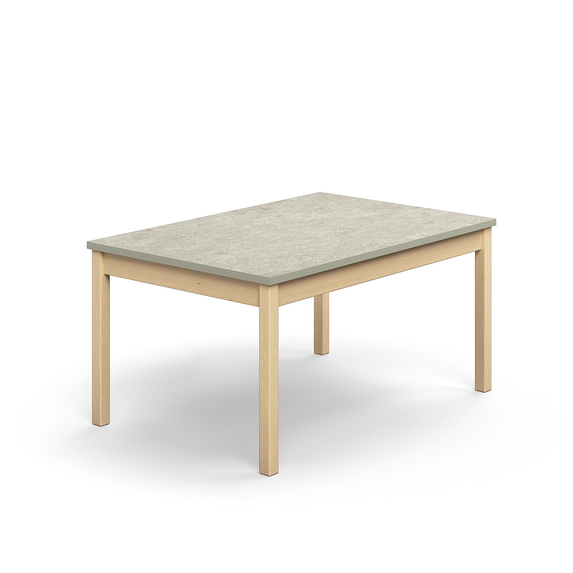 Stůl DECIBEL, 1200x800x590 mm, akustické linoleum, bříza/šedá