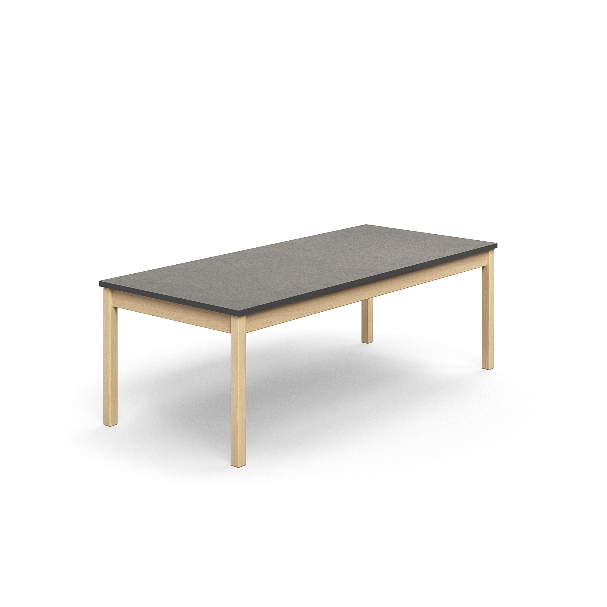 Stůl DECIBEL, 1800x800x590 mm, akustické linoleum, bříza/tmavě šedá