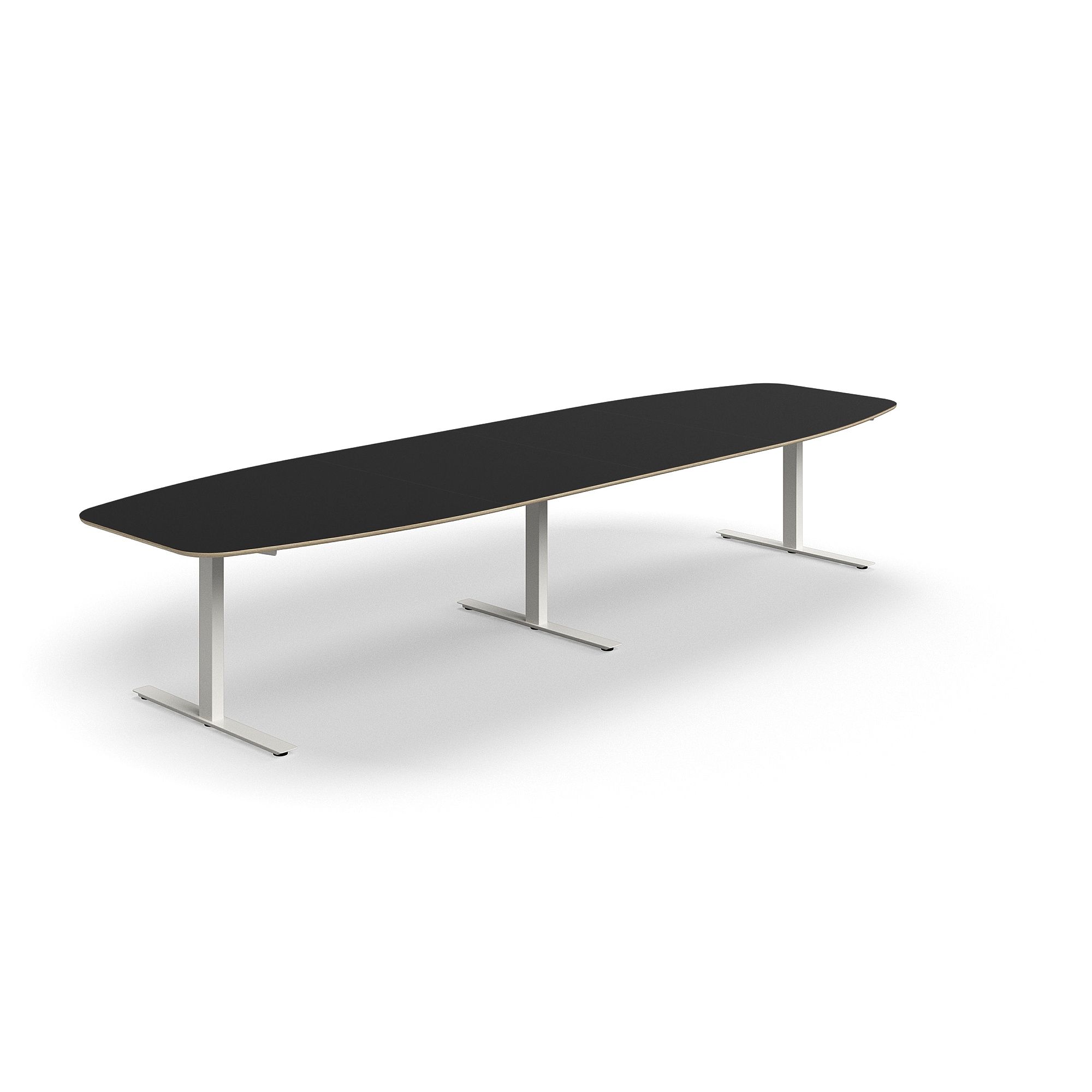 Jednací stůl AUDREY, 4000x1200 mm, bílá/tmavě šedá