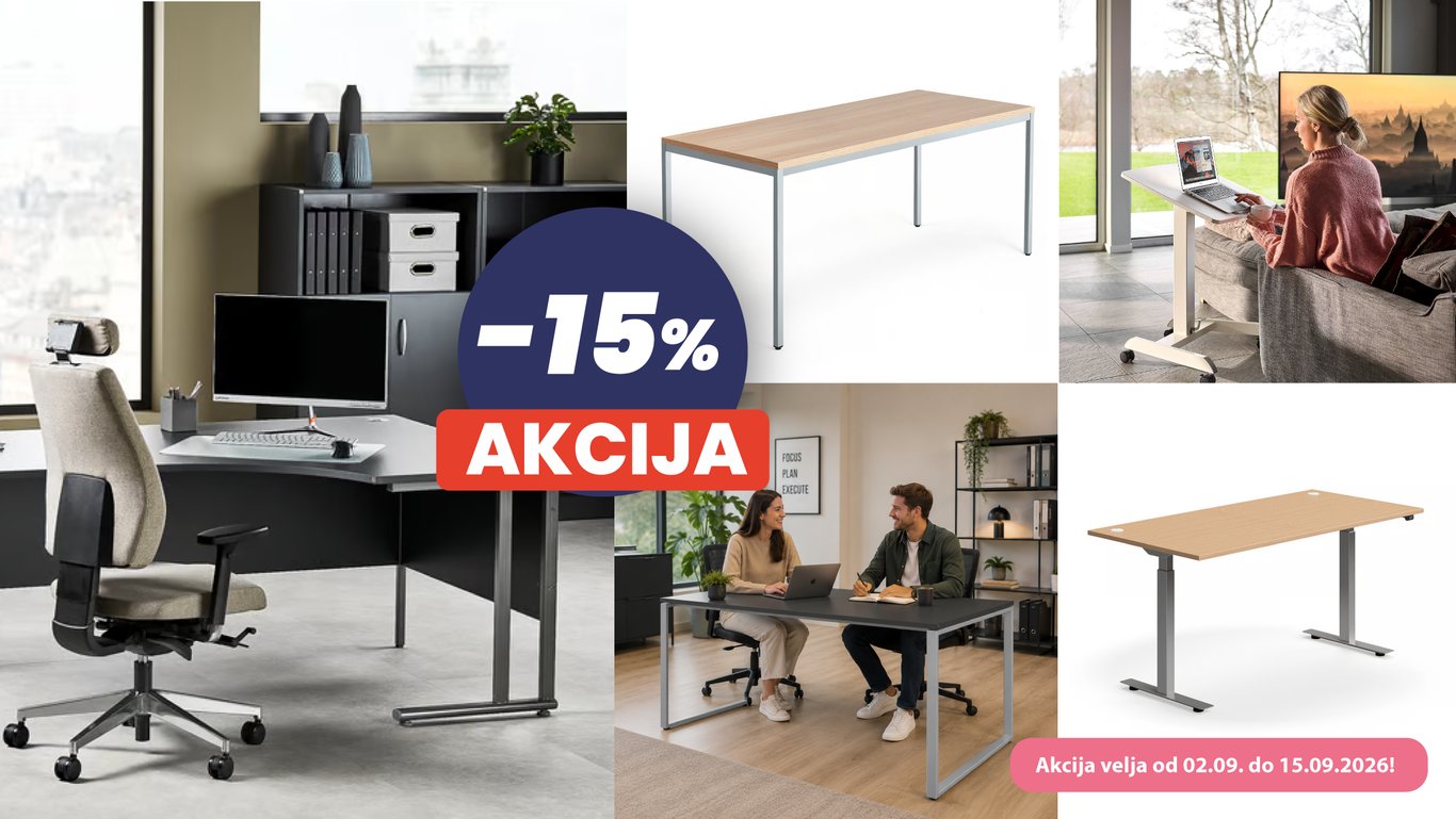 Že od jutri, 2. 9. 2026 – velika akcija pisalnih miz!