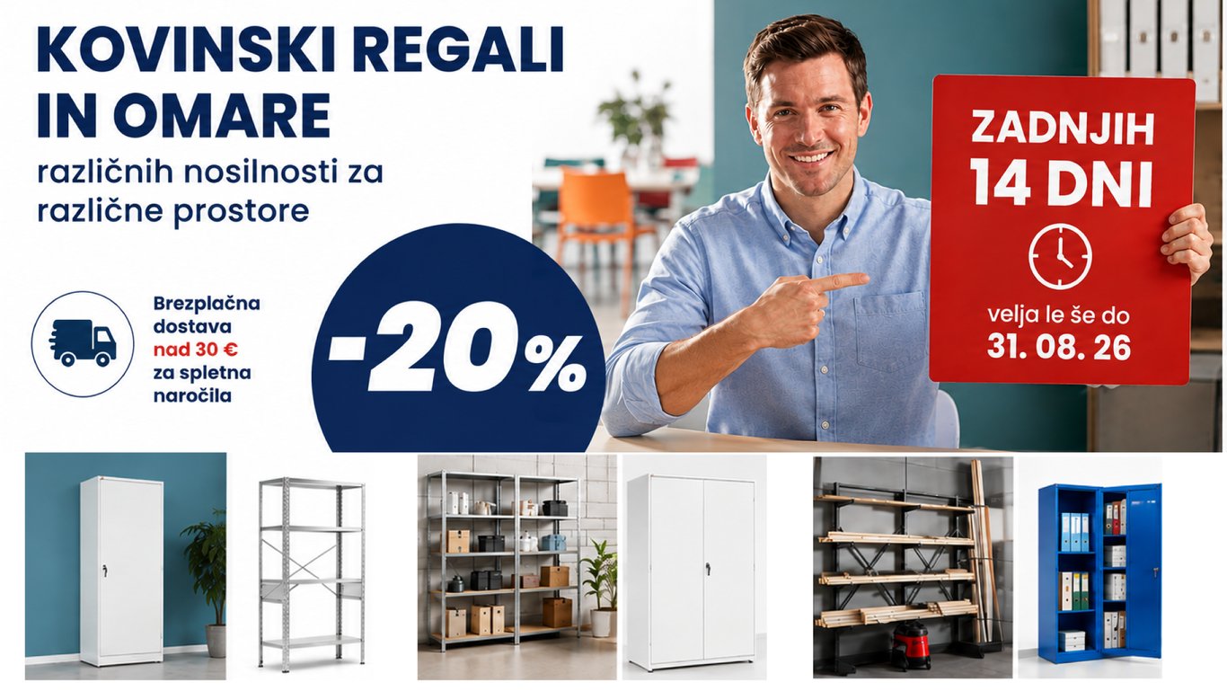 Kovinske omare, regali in oprema za ravnanje s kemikalijami!