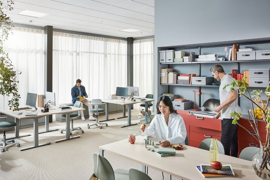 bright office layout