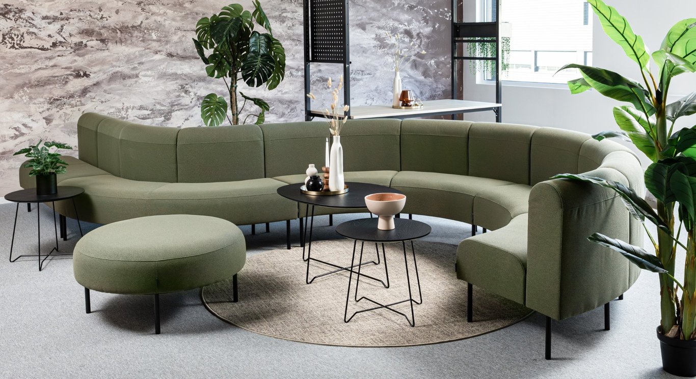 Loungeområde i et kontormiljø