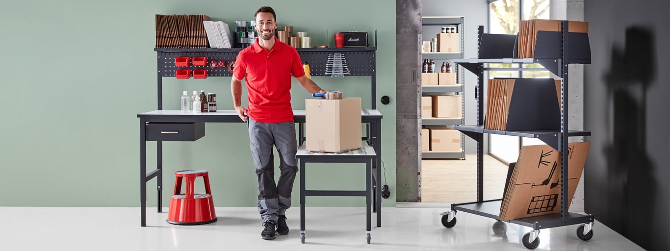 Optimieren Sie den Verpackungsprozess mit einer ergonomischen Kommissionierstation