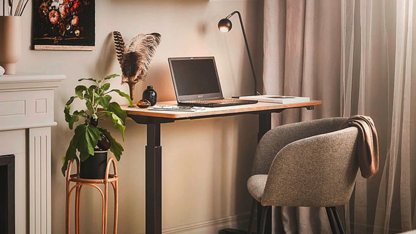 Home office with desk and chair