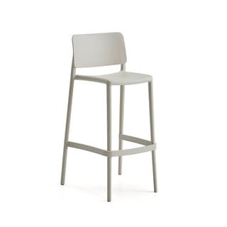 Bar chair RIO, seat height: 750 mm, light grey