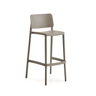 Baarituoli RIO, istuinkorkeus: 750 mm, taupe
