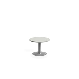 Runder Beistelltisch VERTICUS, Ø 700 x H 500 mm, Hellgrau, Silber