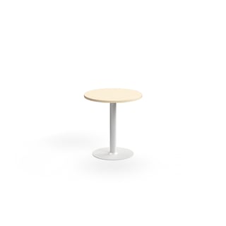 Tisch VERTICUS, Ø700x720 mm, Birke/Weiß