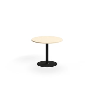 Borð VERTICUS, Ø900x720 mm, birki/svart
