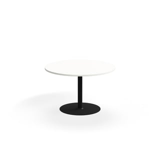 Bord VERTICUS, Ø1200x720 mm, svart/vit