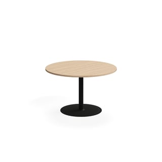 Galds VERTICUS, Ø1200x720 mm, ozols/melns