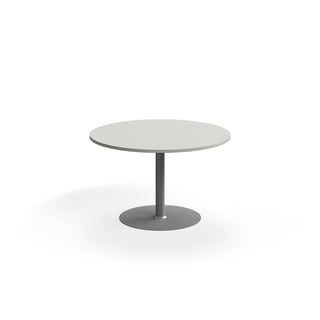Galds VERTICUS, Ø1200x720 mm, gaiši pelēks/sudraba