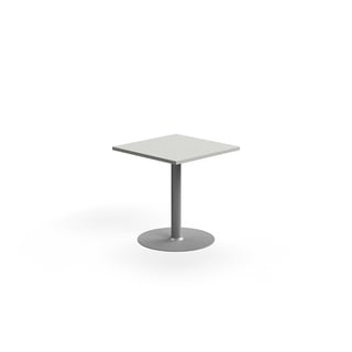 Bord VERTICUS, 700x700x720 mm, lysegrå/sølv