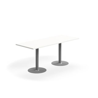 Galds VERTICUS, 1800x700x720 mm, balts/sudraba