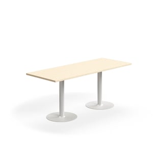 Bord VERTICUS, 1800x700x720 mm, vit/björk