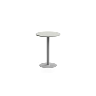 Runder Stehtisch VERTICUS, Ø 700 x H 900 mm, Hellgrau, Silber