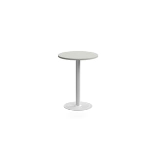 Barbord VERTICUS, Ø700x900 mm, lysegrå/hvid