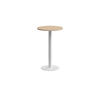 Ståbord VERTICUS, Ø700 H1100 mm, eik/hvit