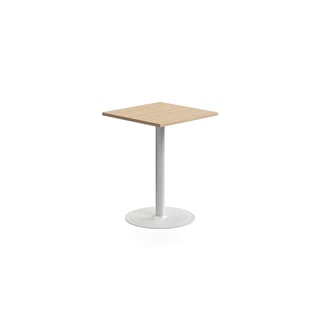 Barový stůl VERTICUS, 700x700x900 mm, dub/bílá