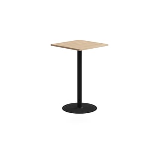 Barový stůl VERTICUS, 700x700x1100 mm, dub/černá
