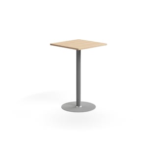 Baarilaud VERTICUS, 700 x 700 x 1100 mm, hõbehall/ tamm