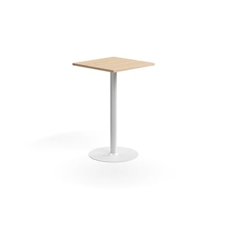 Baarilaud VERTICUS, 700 x 700 x 1100 mm, valge/ tamm