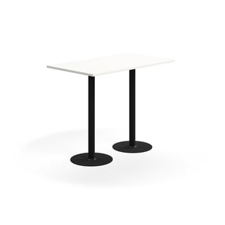 Barbord VERTICUS, 1400x800x1100 mm, svart/vit