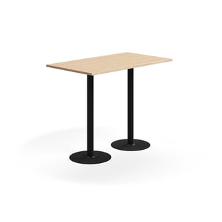 Barbord VERTICUS, 1400x800x1100 mm, svart/ek