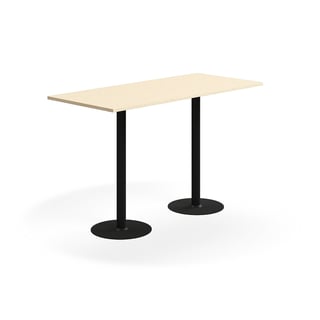 Barbord VERTICUS, 1800x800x1100 mm, svart/björk