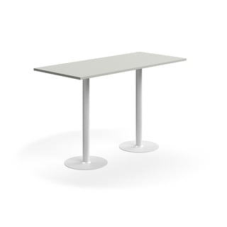 Stół barowy VERTICUS, 1800x800x1100 mm, jasnoszary/biały