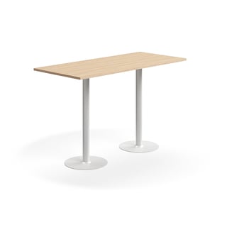 Barový stôl VERTICUS, 1800x800x1100 mm, dub/biela