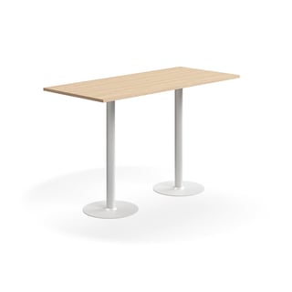 Barový stôl VERTICUS, 1800x800x1100 mm, dub/biela