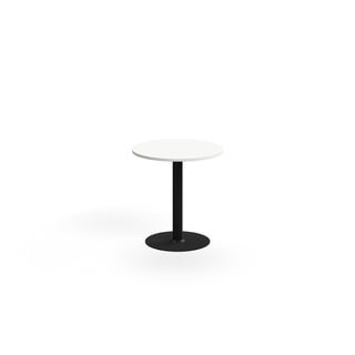 Galds ALVA, Ø700x720 mm, augstspiediena lamināts, melns/balts