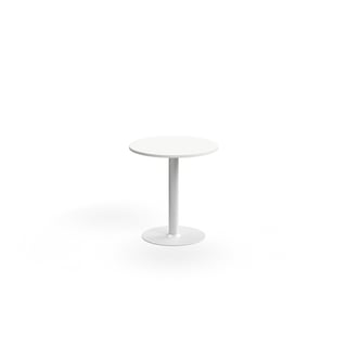 Stůl ALVA, Ø700x720 mm, vysokotlaký laminát, bílá
