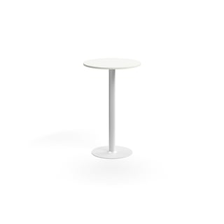 Bar table ALVA, Ø700x1100 mm, high pressure laminate, white