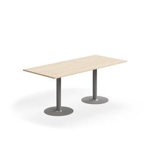 Bord ALVA, 1800x800x720 mm, högtryckslaminat, silver/björk